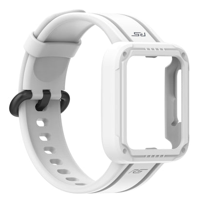 For Xiaomi Redmi Watch 2 Lite Silicone Solid Color Watch Band(White) - Watch Bands by buy2fix | Online Shopping UK | buy2fix