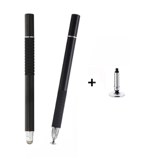 AT-31 Conductive Cloth Head + Precision Sucker Capacitive Pen Head 2-in-1 Handwriting Stylus with 1 Pen Head(Black) - Stylus Pen by buy2fix | Online Shopping UK | buy2fix