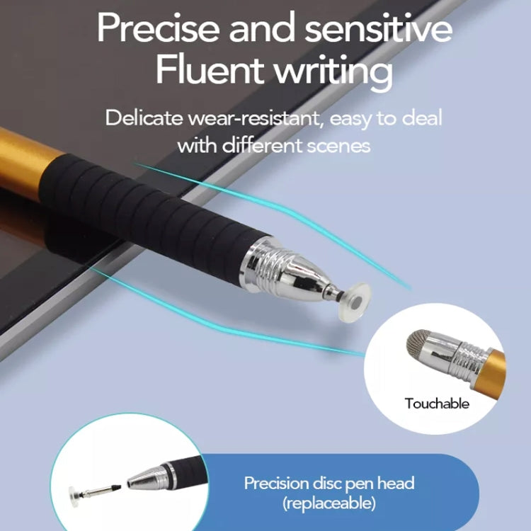 AT-31 Conductive Cloth Head + Precision Sucker Capacitive Pen Head 2-in-1 Handwriting Stylus with 1 Pen Head(Black) - Stylus Pen by buy2fix | Online Shopping UK | buy2fix