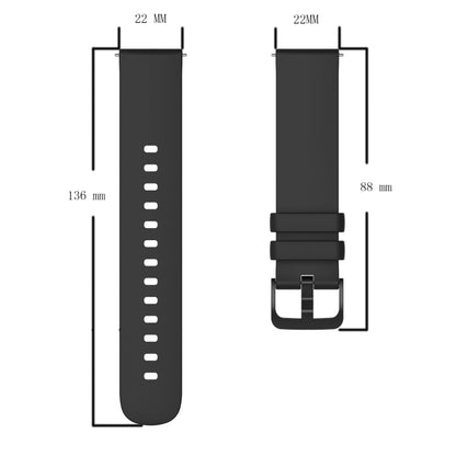 For Amazfit GTR 2 22mm Solid Color Soft Silicone Watch Band(Pine Green) - Watch Bands by buy2fix | Online Shopping UK | buy2fix