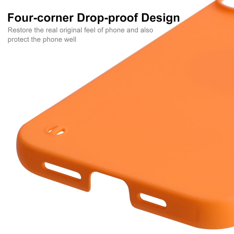 For iPhone 14 Plus ENKAY Matte Frameless PC Phone Case(Orange) - iPhone 14 Plus Cases by ENKAY | Online Shopping UK | buy2fix