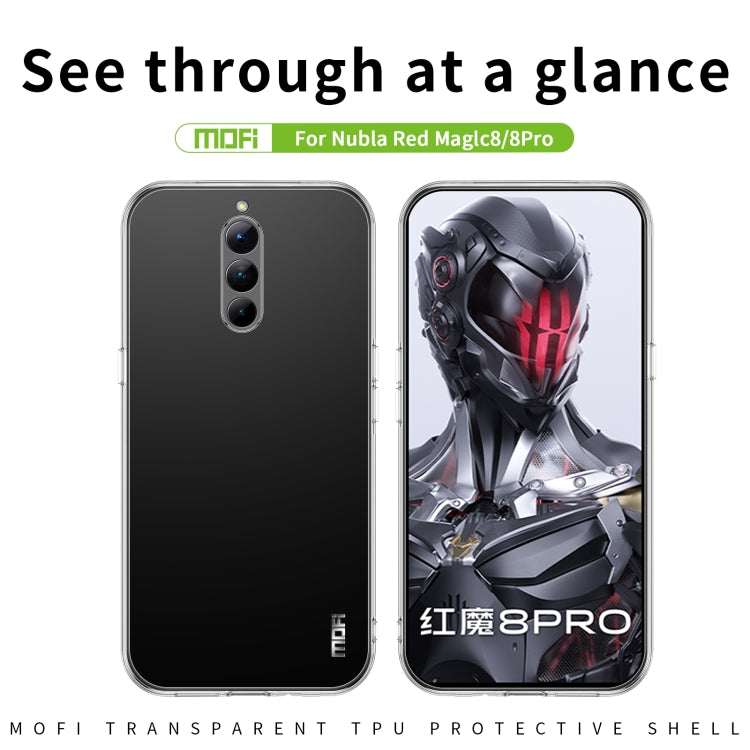 For ZTE Nubia Red Magic 8 / 8 Pro MOFI Ming Series Ultra-thin TPU Phone Case(Transparent) - ZTE Cases by MOFI | Online Shopping UK | buy2fix