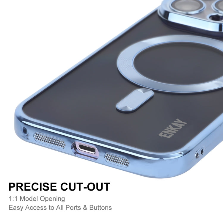 For iPhone 13 Pro Max ENKAY Electroplated MagSafe Shockproof TPU Phone Case with Lens Film(Silver) - iPhone 13 Pro Max Cases by ENKAY | Online Shopping UK | buy2fix