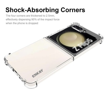 For Samsung Galaxy Z Flip5 ENKAY Clear TPU Shockproof Anti-slip Phone Case - Galaxy Z Flip5 Cases by ENKAY | Online Shopping UK | buy2fix