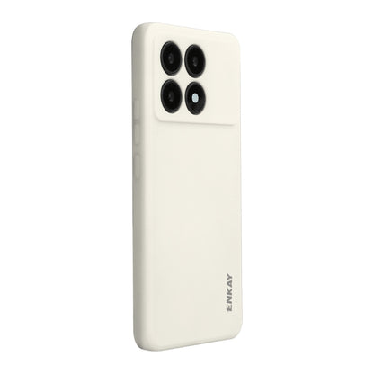 For Xiaomi Poco F6 Pro / Redmi K70 ENKAY Hat-Prince Liquid Silicone Shockproof Soft Phone Case(Beige) - K70 Cases by ENKAY | Online Shopping UK | buy2fix