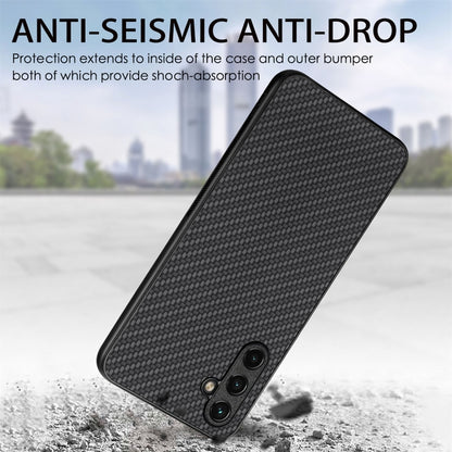 For Samsung Galaxy S25 Ultra 5G Carbon Fiber Texture Leather Back Cover Phone Case(Brown) - Galaxy Phone Cases by buy2fix | Online Shopping UK | buy2fix