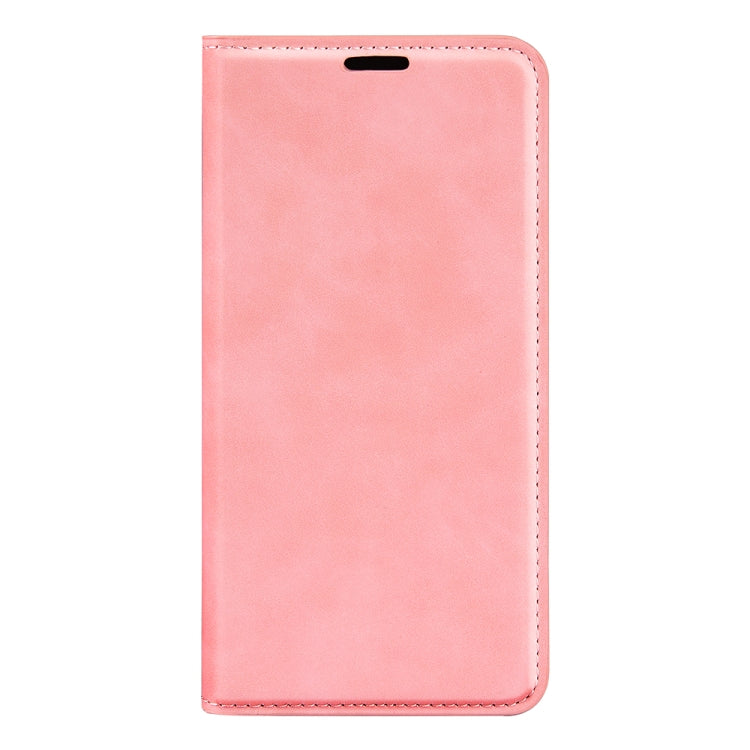 For iPhone 16 Retro-skin  Magnetic Suction Leather Phone Case(Pink) - iPhone 16 Cases by buy2fix | Online Shopping UK | buy2fix