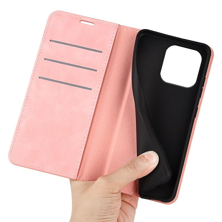 For iPhone 16 Pro Max Retro-skin  Magnetic Suction Leather Phone Case(Pink) - iPhone 16 Pro Max Cases by buy2fix | Online Shopping UK | buy2fix