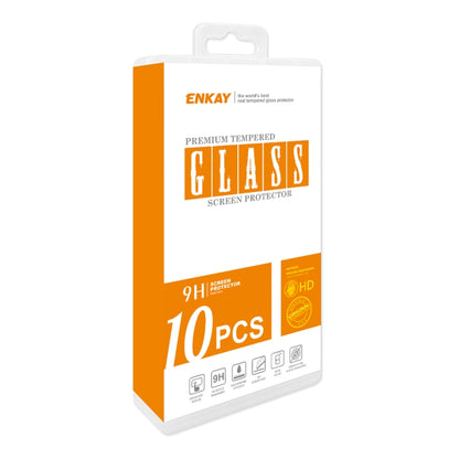 For iPhone 16 Plus 10pcs ENKAY Full Glue High Aluminum-silicon Tempered Glass Film - iPhone 16 Plus Tempered Glass by ENKAY | Online Shopping UK | buy2fix