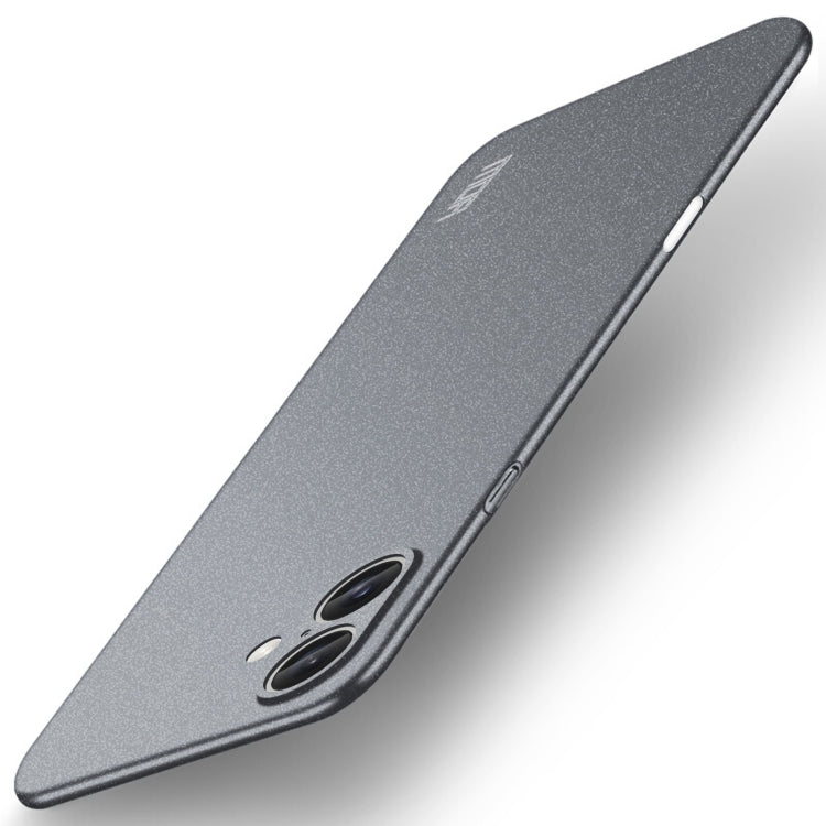 For iPhone 16 MOFI Fandun Series Frosted PC Ultra-thin All-inclusive Phone Case(Gray) - iPhone 16 Cases by MOFI | Online Shopping UK | buy2fix