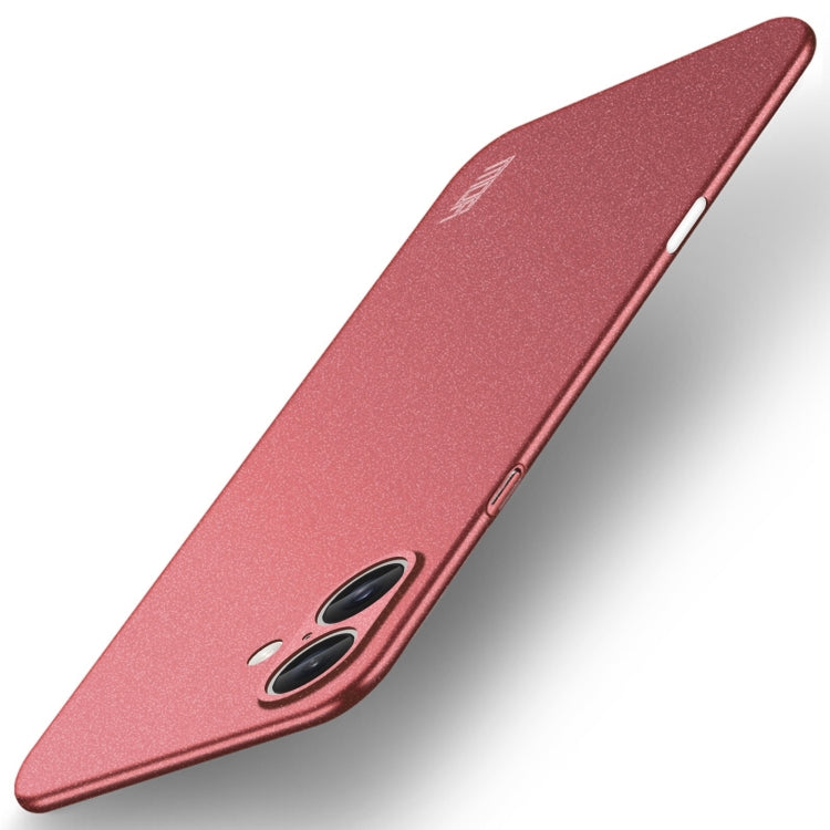 For iPhone 16 Plus MOFI Fandun Series Frosted PC Ultra-thin All-inclusive Phone Case(Red) - iPhone 16 Plus Cases by MOFI | Online Shopping UK | buy2fix