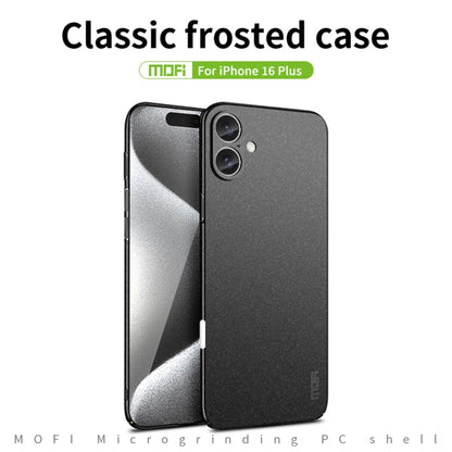 For iPhone 16 Plus MOFI Fandun Series Frosted PC Ultra-thin All-inclusive Phone Case(Red) - iPhone 16 Plus Cases by MOFI | Online Shopping UK | buy2fix