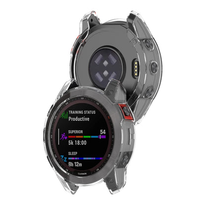 For Garmin Fenix 7S Pro Half-Package TPU Watch Protective Case(Transparent) - Watch Cases by buy2fix | Online Shopping UK | buy2fix