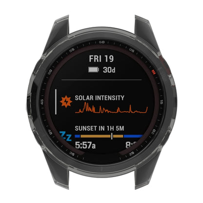 For Garmin Fenix 7X Pro Half-Package TPU Watch Protective Case(Transparent Orange) - Watch Cases by buy2fix | Online Shopping UK | buy2fix