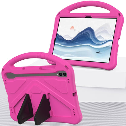 For Samsung Galaxy Tab S9 EVA Shockproof Tablet Case with Holder(Rose Red) - Galaxy Tab S9 Cases by buy2fix | Online Shopping UK | buy2fix