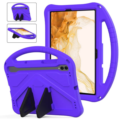 For Samsung Galaxy Tab S8 EVA Shockproof Tablet Case with Holder(Purple) - Galaxy Tab S8 Cases by buy2fix | Online Shopping UK | buy2fix