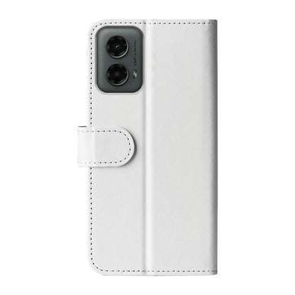 For Motolora Moto G 5G 2024 R64 Texture Horizontal Flip Leather Phone Case(White) - Motorola Cases by buy2fix | Online Shopping UK | buy2fix