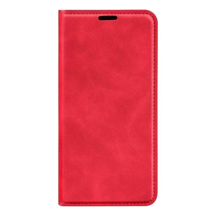 For OPPO Reno11 5G Global Retro-skin Magnetic Suction Leather Phone Case(Red) - Reno11 Cases by buy2fix | Online Shopping UK | buy2fix