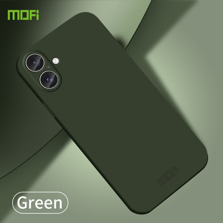 For iPhone 16 Plus MOFI Qin Series Skin Feel All-inclusive PC Phone Case(Green) - iPhone 16 Plus Cases by MOFI | Online Shopping UK | buy2fix