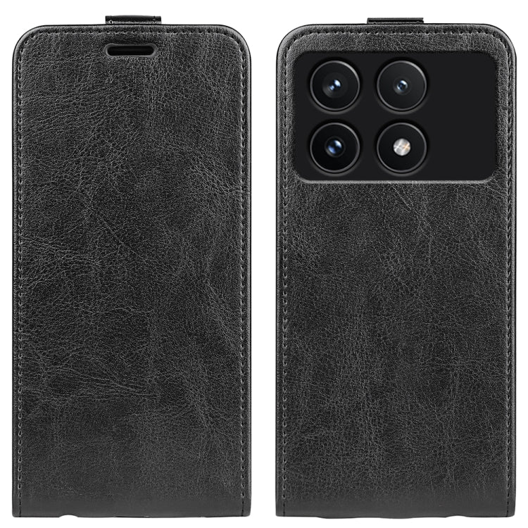 For Xiaomi Redmi K70 R64 Texture Single Vertical Flip Leather Phone Case(Black) - K70 Cases by buy2fix | Online Shopping UK | buy2fix