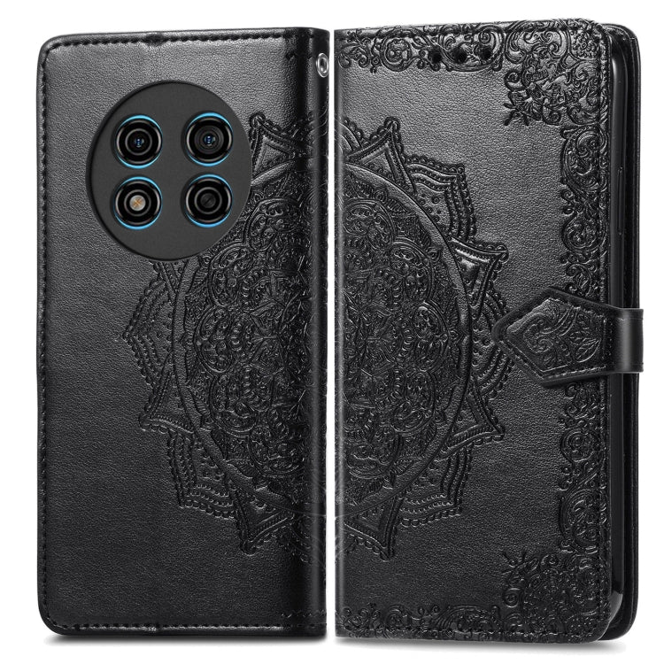 For Ulefone Note 15 Mandala Flower Embossed Leather Phone Case(Black) - Ulefone Cases by buy2fix | Online Shopping UK | buy2fix