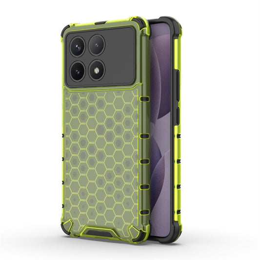 For Redmi K70 Shockproof Honeycomb Phone Case(Green) - Xiaomi Cases by buy2fix | Online Shopping UK | buy2fix