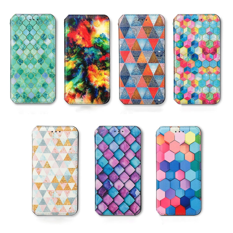 For Realme 12 Pro CaseNeo Colorful Magnetic Leather Phone Case(Emeralds) - Realme Cases by buy2fix | Online Shopping UK | buy2fix