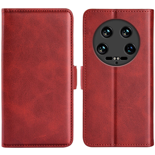 For Xiaomi 14 Ultra Dual-side Magnetic Buckle Horizontal Flip Leather Phone Case(Red) - 14 Ultra Cases by buy2fix | Online Shopping UK | buy2fix