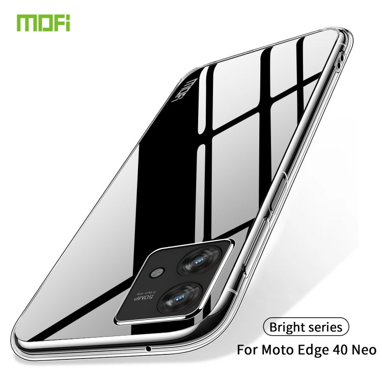 For Motorola Edge 40 Neo MOFI Ming Series Ultra-thin TPU Phone Case(Transparent) - Motorola Cases by MOFI | Online Shopping UK | buy2fix