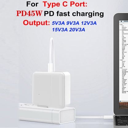 GAN 65W PD45W Dual Type-C / QC3.0 USB  Multi Compatible Charger + 2m USB-C to USB-C Data Cable EU + US Plug White - Cable & Adapter by buy2fix | Online Shopping UK | buy2fix