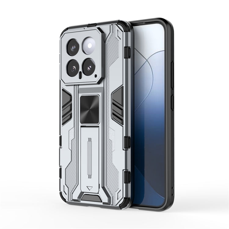 For Xiaomi 14 Supersonic Armor PC Hybrid TPU Phone Case(Grey) - 14 Cases by buy2fix | Online Shopping UK | buy2fix