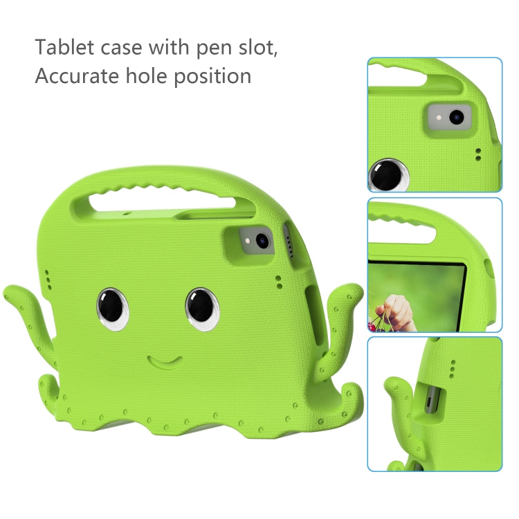 For Samsung Galaxy Tab S6 Lite 2024 Octopus Style EVA Hybrid PC Shockproof Tablet Case with Strap(Grass Green) - Other Galaxy Tab PC by buy2fix | Online Shopping UK | buy2fix