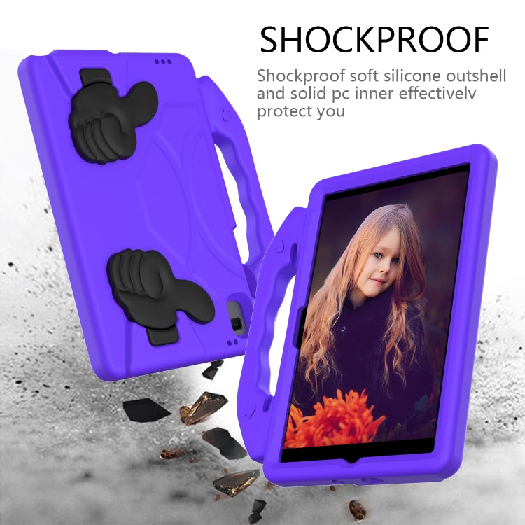 For Samsung Galaxy Tab S6 Lite 2024 Thumb Bracket EVA Shockproof Tablet Case(Purple) - Other Galaxy Tab PC by buy2fix | Online Shopping UK | buy2fix