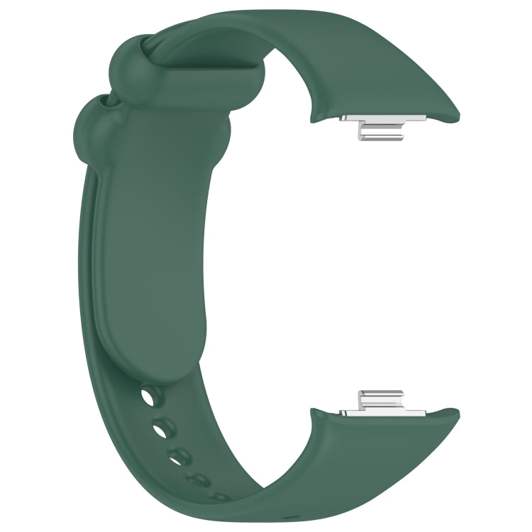 For Redmi Watch 4 Solid Color Liquid Silicone Watch Band(Dark Green) - Watch Bands by buy2fix | Online Shopping UK | buy2fix