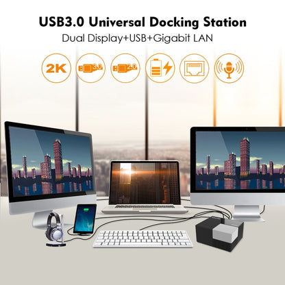 WAVLINK WL-UG39DK3 Fast Charging Gigabit Ethernet Dual Display Video Dock USB 3.0 Hub, Plug:US Plug -  by WAVLINK | Online Shopping UK | buy2fix