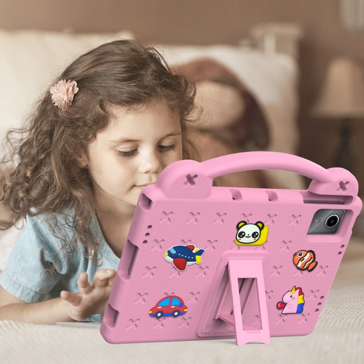 For Xiaomi Redmi Pad SE 11 2023  Handle Kickstand Children EVA Shockproof Tablet Case(Pink) - More Tablet Cases by buy2fix | Online Shopping UK | buy2fix