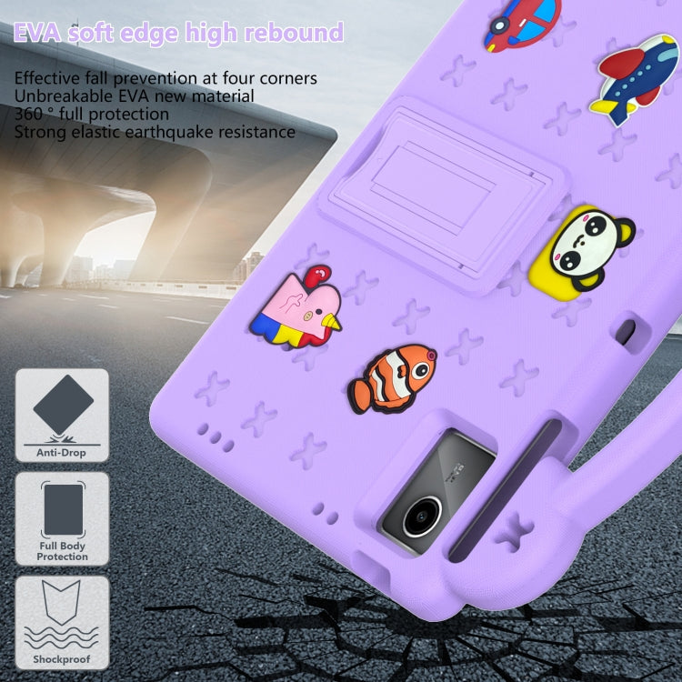 For DOOGEE T30 Pro 11 2023 Handle Kickstand Children EVA Shockproof Tablet Case(Light Purple) - Others by buy2fix | Online Shopping UK | buy2fix