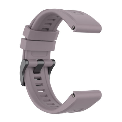 For Garmin Quatix 7 Pro Solid Color Black Buckle Silicone Quick Release Watch Band(Purple) - Watch Bands by buy2fix | Online Shopping UK | buy2fix