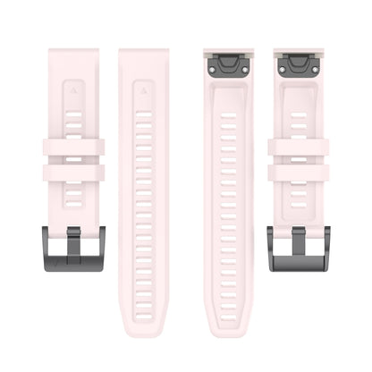 For Garmin Epix Gen2 / Epix Pro Gen2 47mm Solid Color Black Buckle Silicone Quick Release Watch Band(Pink) - Watch Bands by buy2fix | Online Shopping UK | buy2fix