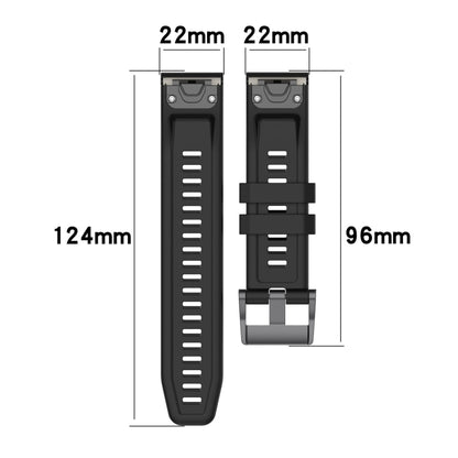 For Garmin Fenix 6 GPS Solid Color Black Buckle Silicone Quick Release Watch Band(Yellow) - Watch Bands by buy2fix | Online Shopping UK | buy2fix