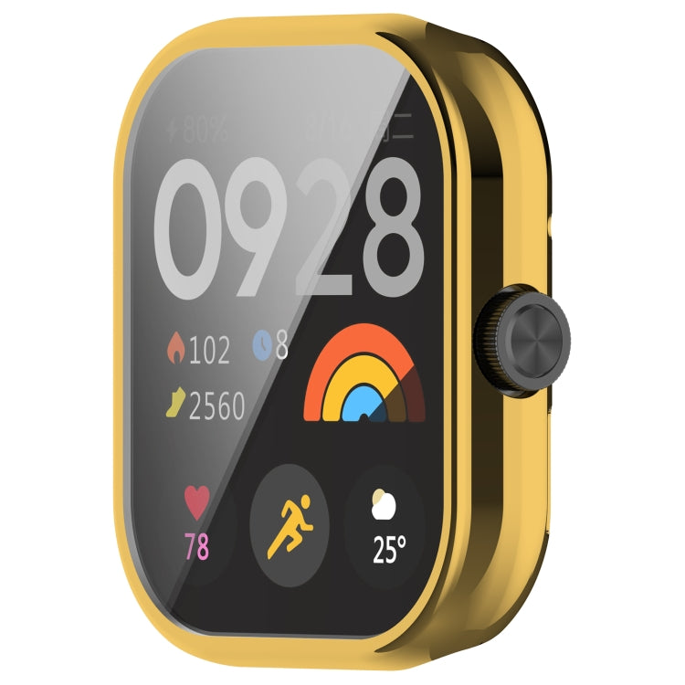 For Redmi Watch 4 Full Package TPU Electroplated Watch Protective Case(Gold) - Watch Cases by buy2fix | Online Shopping UK | buy2fix