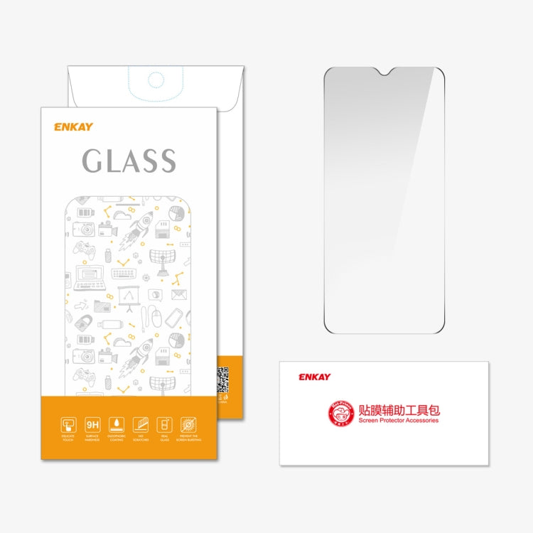 For OPPO A18 / A38 ENKAY 9H Big Arc Edge High Aluminum-silicon Tempered Glass Film - A18 Tempered Glass by ENKAY | Online Shopping UK | buy2fix