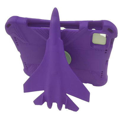 For iPad Air 11 2024 360 Rotation Aircraft Holder EVA Shockproof Tablet Case(Purple) - iPad Air 11 2024 Cases by buy2fix | Online Shopping UK | buy2fix