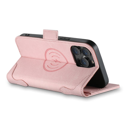 For iPhone 13 Pro Max SUTENI J07 Multifunctional Horizontal Flip Magsafe Leather Phone Case(Pink) - iPhone 13 Pro Max Cases by Suteni | Online Shopping UK | buy2fix