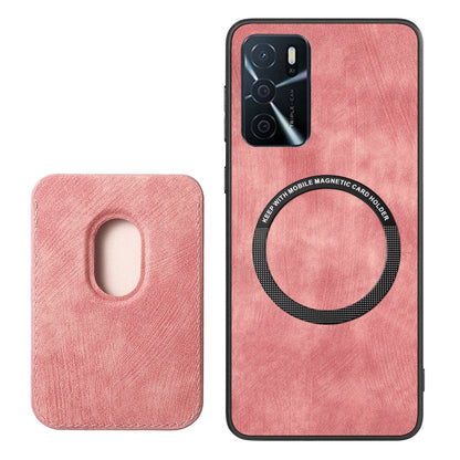 For OPPO K11 5G Retro Leather Card Bag Magnetic Phone Case(Pink) - OPPO Cases by buy2fix | Online Shopping UK | buy2fix