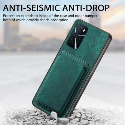 For OPPO A93 5G/A74 5G/A54 5G Retro Leather Card Bag Magnetic Phone Case(Green) - OPPO Cases by buy2fix | Online Shopping UK | buy2fix