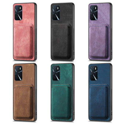 For OPPO Find X5 Retro Leather Card Bag Magnetic Phone Case(Green) - OPPO Cases by buy2fix | Online Shopping UK | buy2fix
