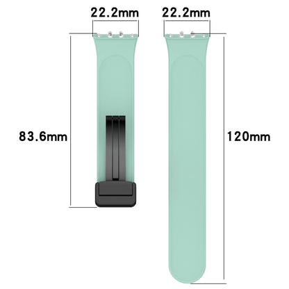 For Samsung Galaxy Fit 3 SM-R390 Magnetic Folding Buckle Silicone Watch Band(Dark Green) - Watch Bands by buy2fix | Online Shopping UK | buy2fix