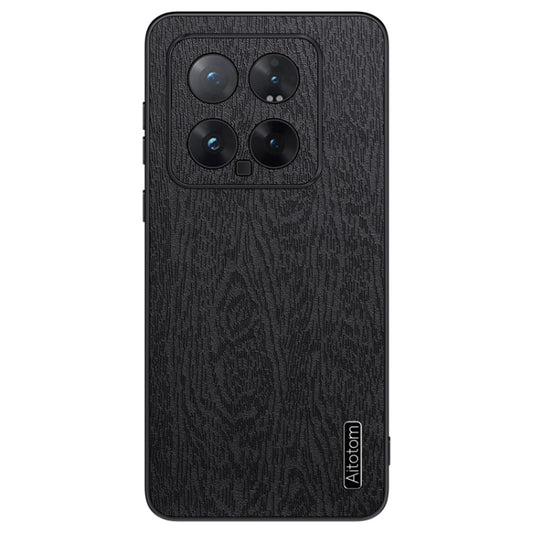 For Xiaomi 14 Tree Bark Leather Shockproof Phone Case(Black) - 14 Cases by buy2fix | Online Shopping UK | buy2fix