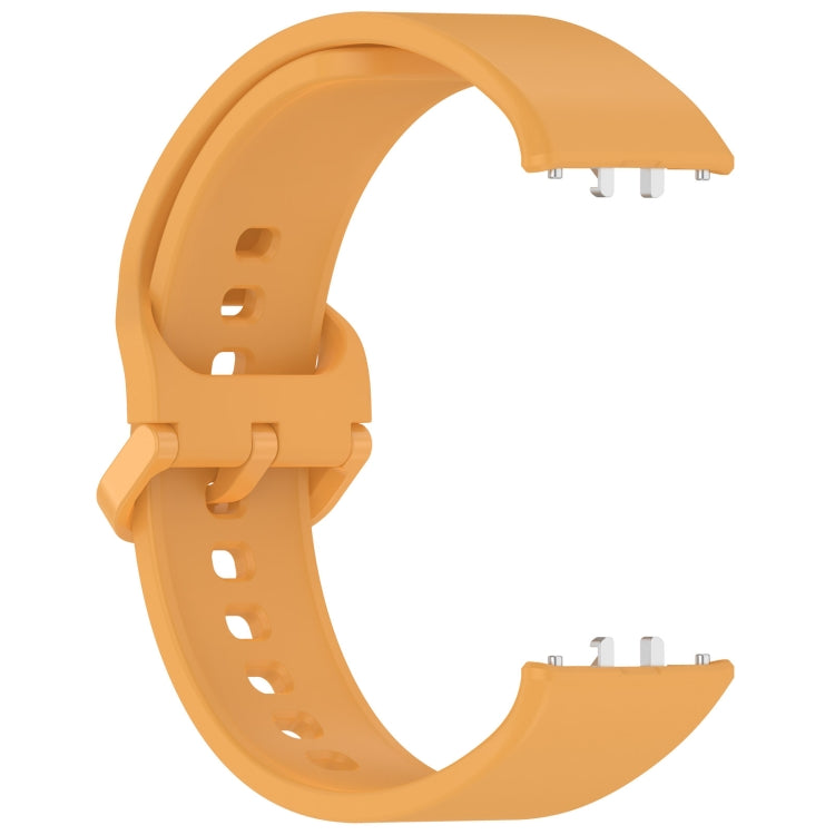 For Samsung Galaxy Fit 3 Solid Color Colorful Buckle Silicone Watch Band(Yellow) - Watch Bands by buy2fix | Online Shopping UK | buy2fix